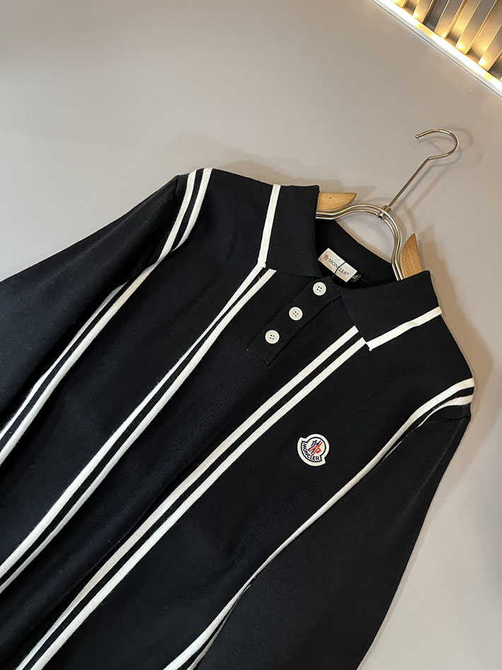 最高級モンクレールスーパーコピー MONCLER ポロシャツ 長袖 メンズ・レディース兼用 ブラック 2524990 モンクレール ポロシャツ アウトレット - 画像 (7)