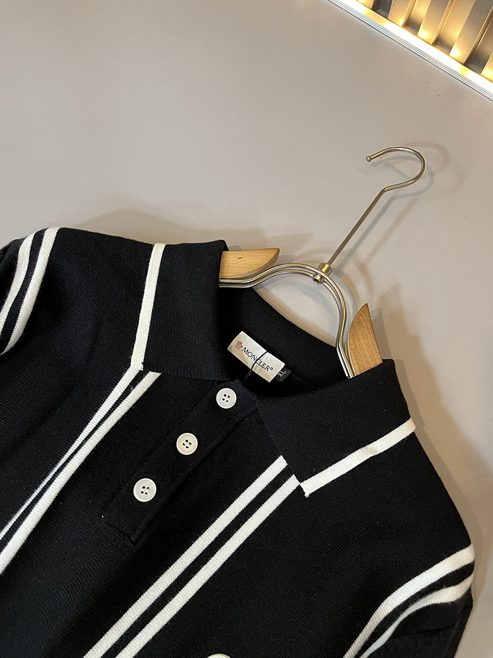 最高級モンクレールスーパーコピー MONCLER ポロシャツ 長袖 メンズ・レディース兼用 ブラック 2524990 モンクレール ポロシャツ アウトレット - 画像 (5)