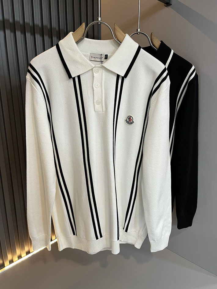 最高級モンクレールスーパーコピー MONCLER ポロシャツ 長袖 メンズ・レディース兼用 ブラック 2524990 モンクレール ポロシャツ アウトレット - 画像 (2)