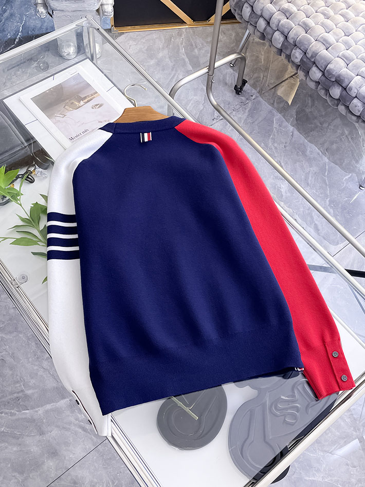 最高級トムブラウンスーパーコピー TB ニット セーター メンズ・レディース兼用 ホワイト/レッド/ブルー 2525049 トム ブラウン アウトレット 御殿場 - 画像 (10)