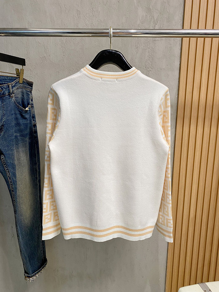 最高級フェンディスーパーコピー FENDI セーター ニット メンズ トップス ホワイト 2525054 フェンディ セーター メンズ - 画像 (2)