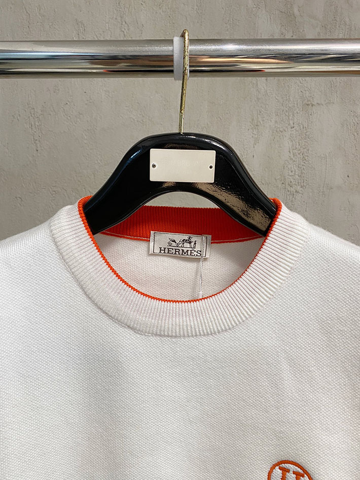 最高級エルメススーパーコピー服 HERMES ニット・セーター トップス ホワイト 2525073 エルメス カシミヤセーター - 画像 (9)