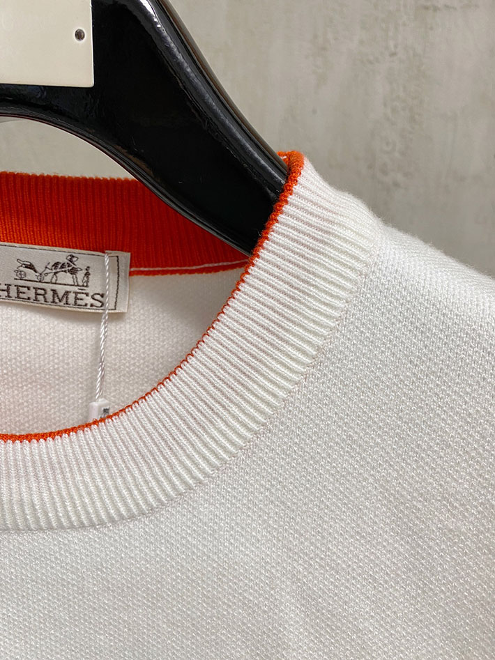 最高級エルメススーパーコピー服 HERMES ニット・セーター トップス ホワイト 2525073 エルメス カシミヤセーター - 画像 (5)