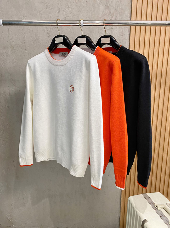 最高級エルメススーパーコピー服 HERMES ニット・セーター トップス ホワイト 2525073 エルメス カシミヤセーター - 画像 (2)