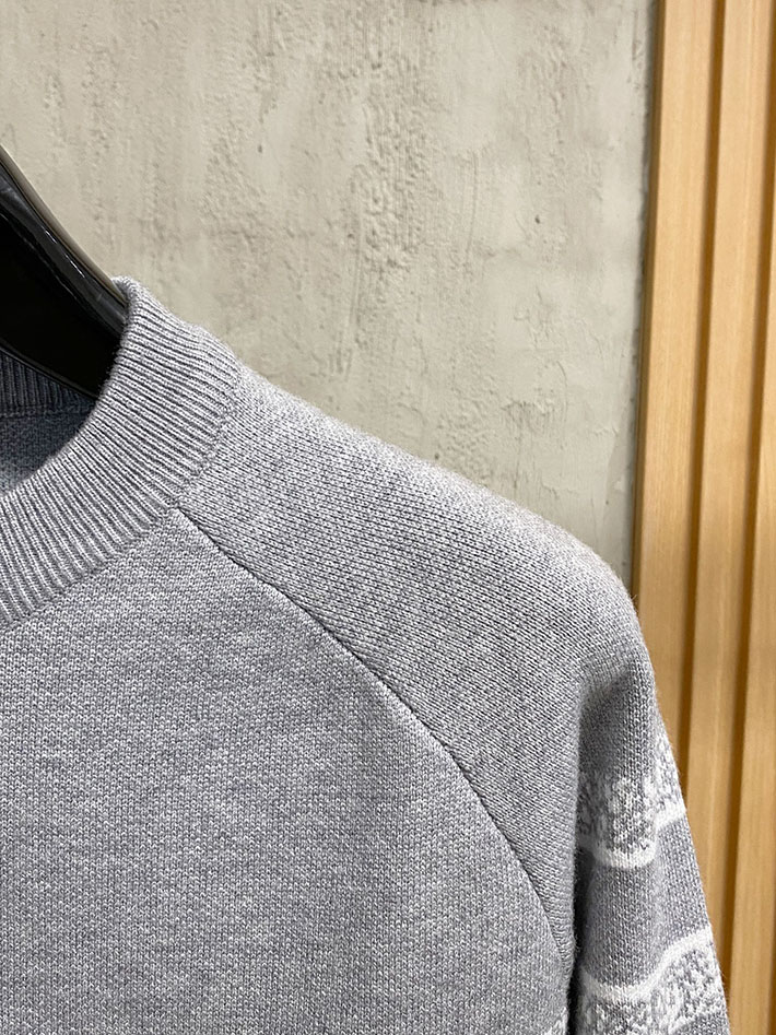 最高級ディオールスーパーコピー Dior リバーシブル ラウンドネックセーター グレー 2525076 ディオール カシミヤセーター - 画像 (8)