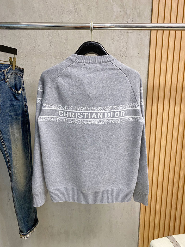 最高級ディオールスーパーコピー Dior リバーシブル ラウンドネックセーター グレー 2525076 ディオール カシミヤセーター - 画像 (3)