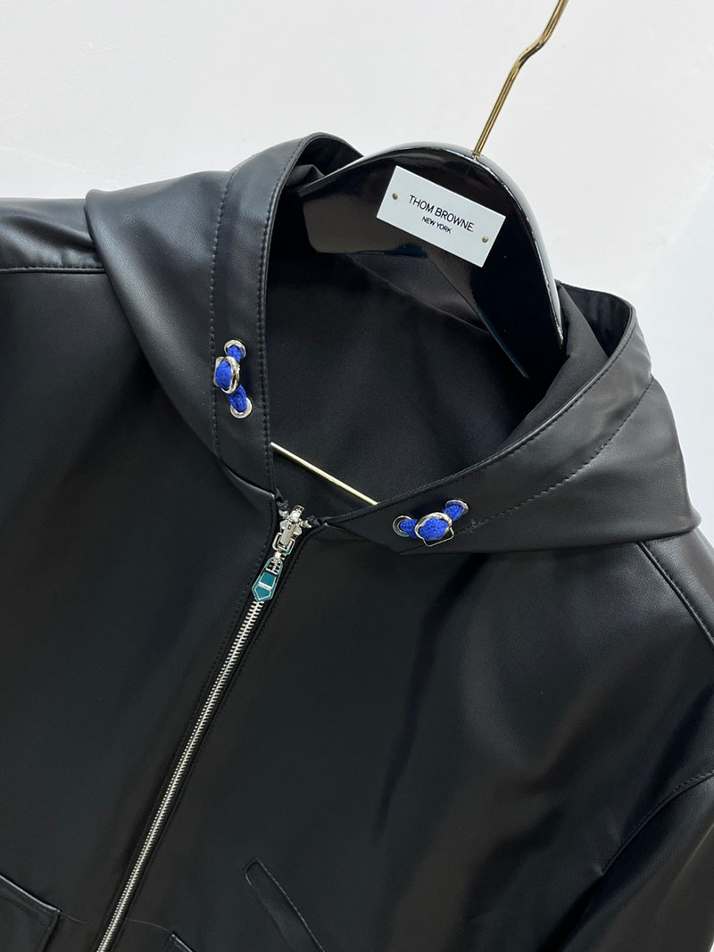 最高級エルメススーパーコピー服 HERMES レザージャケット ラムレザー ネイビー メンズ ブラック 2526111 エルメス レザー ジャケット 定価 - 画像 (7)