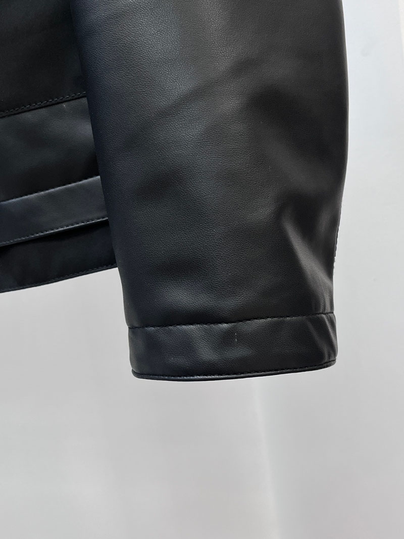 最高級エルメススーパーコピー服 HERMES レザージャケット ラムレザー ネイビー メンズ ブラック 2526111 エルメス レザー ジャケット 定価 - 画像 (4)