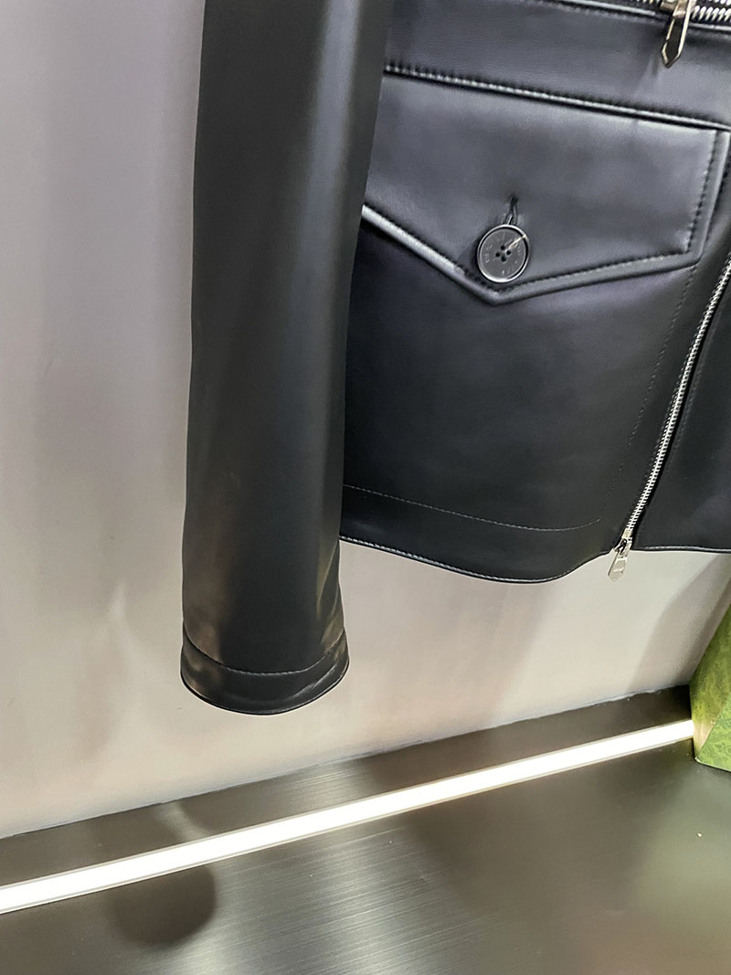 最高級エルメススーパーコピー服 HERMES レザージャケット ラムレザー ネイビー メンズ ブラック 2526112 エルメス レザージャケット メンズ - 画像 (3)