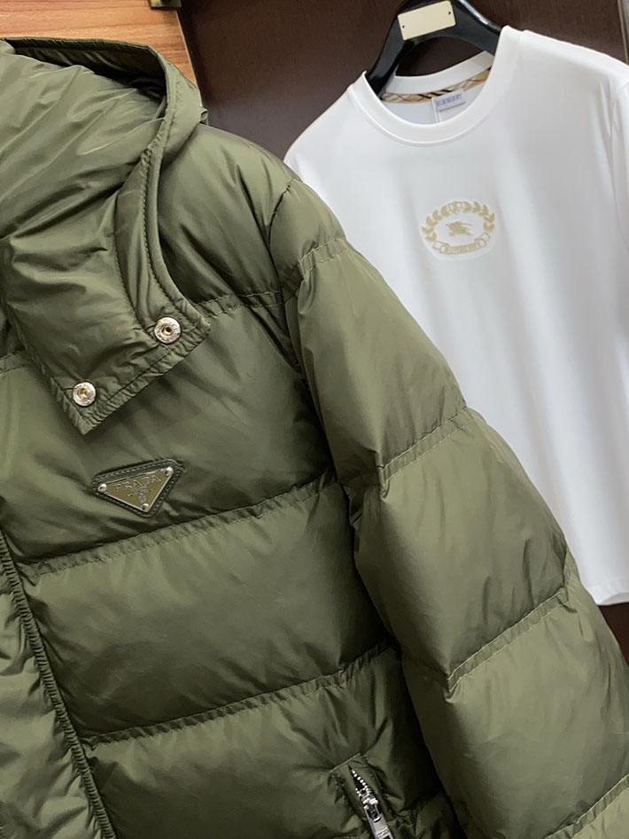 最高級プラダスーパーコピー PRADA ダウンジャケット・コート Nylon down jacket カーキ 2525115 プラダ ダウンジャケット メンズ - 画像 (9)
