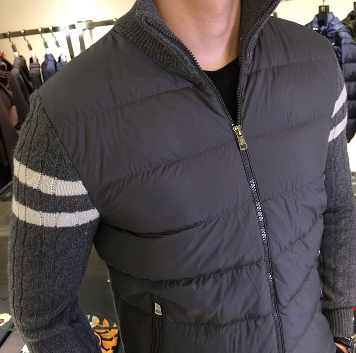 最高級モンクレールスーパーコピー Moncler ニットダウンジャケット メンズ ブランド 高級 グレー 2525172 ジャケット 流行り メンズ - 画像 (4)