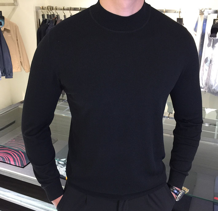 最高級プラダスーパーコピー PRADA バージンウール カシミヤ クルーネック ニット セーター ブラック 2525177 セーター メンズ おしゃれ - 画像 (9)