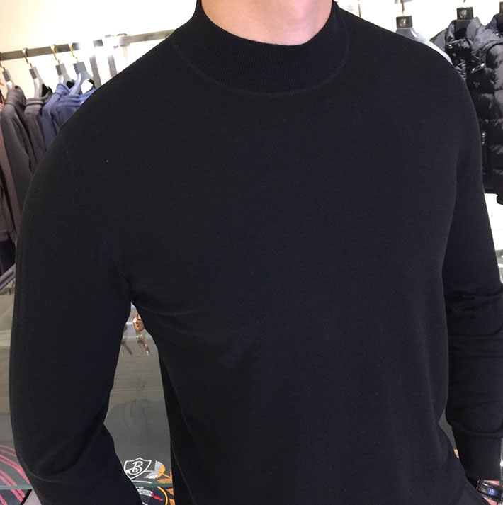 最高級プラダスーパーコピー PRADA バージンウール カシミヤ クルーネック ニット セーター ブラック 2525177 セーター メンズ おしゃれ - 画像 (5)