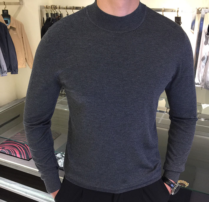 最高級プラダスーパーコピー PRADA バージンウール カシミヤ クルーネック ニット セーター グレー 2525178 セーター メンズ おしゃれ - 画像 (9)