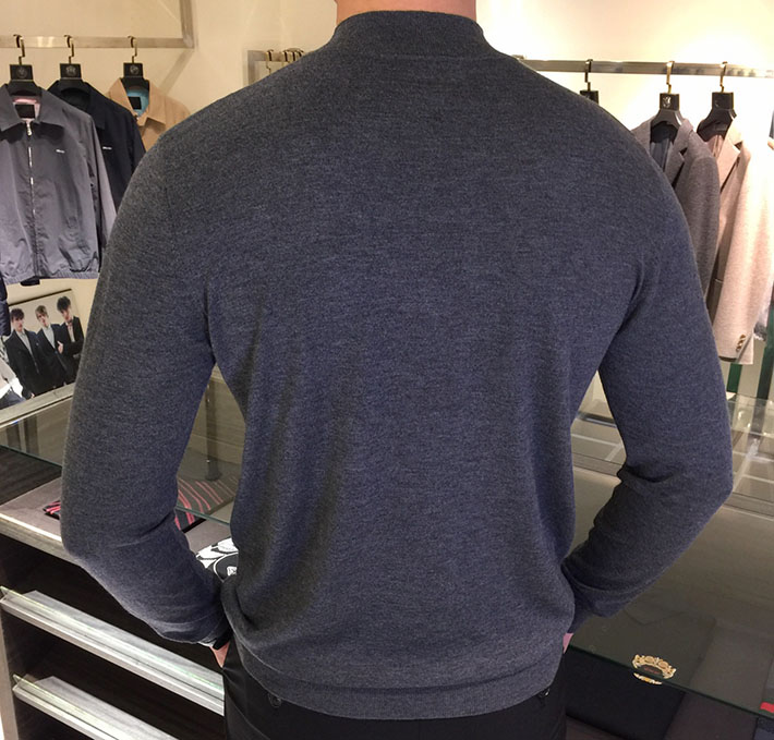 最高級プラダスーパーコピー PRADA バージンウール カシミヤ クルーネック ニット セーター グレー 2525178 セーター メンズ おしゃれ - 画像 (8)