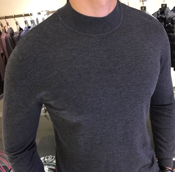 最高級プラダスーパーコピー PRADA バージンウール カシミヤ クルーネック ニット セーター グレー 2525178 セーター メンズ おしゃれ - 画像 (5)
