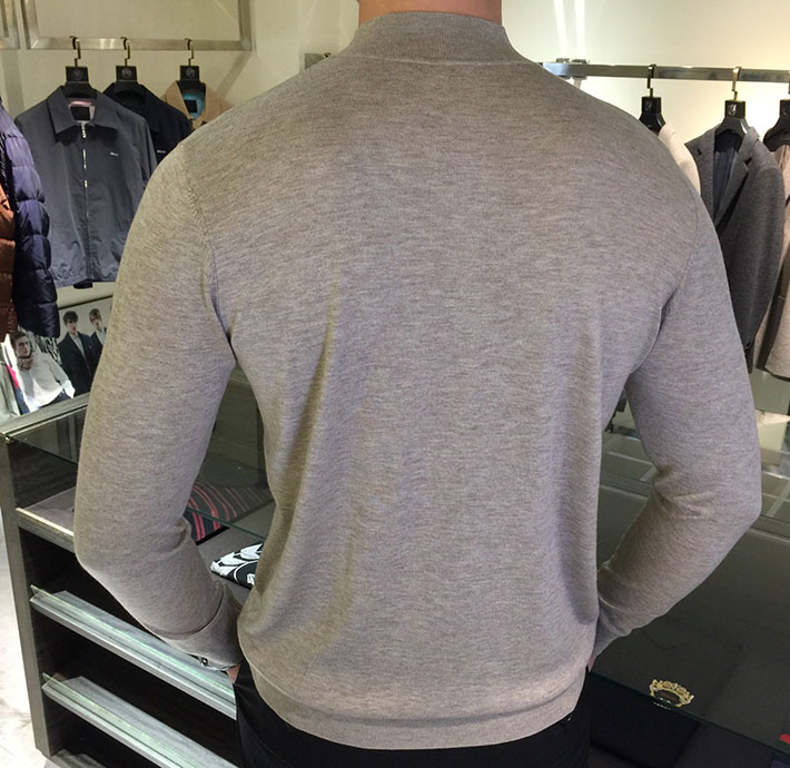 最高級プラダスーパーコピー PRADA バージンウール カシミヤ クルーネック ニット セーター グレー 2525179 かっこいい セーター メンズ - 画像 (8)