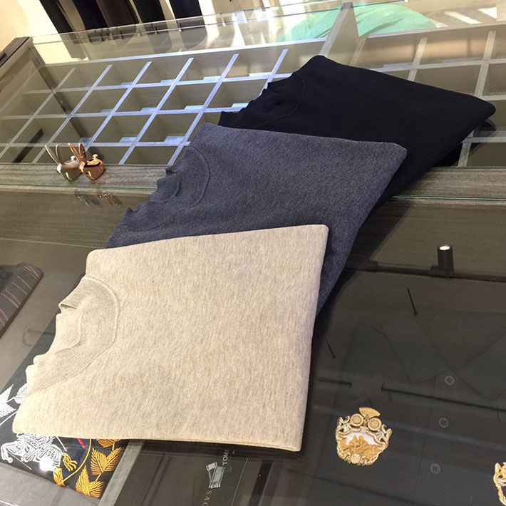 最高級プラダスーパーコピー PRADA バージンウール カシミヤ クルーネック ニット セーター グレー 2525179 かっこいい セーター メンズ - 画像 (2)