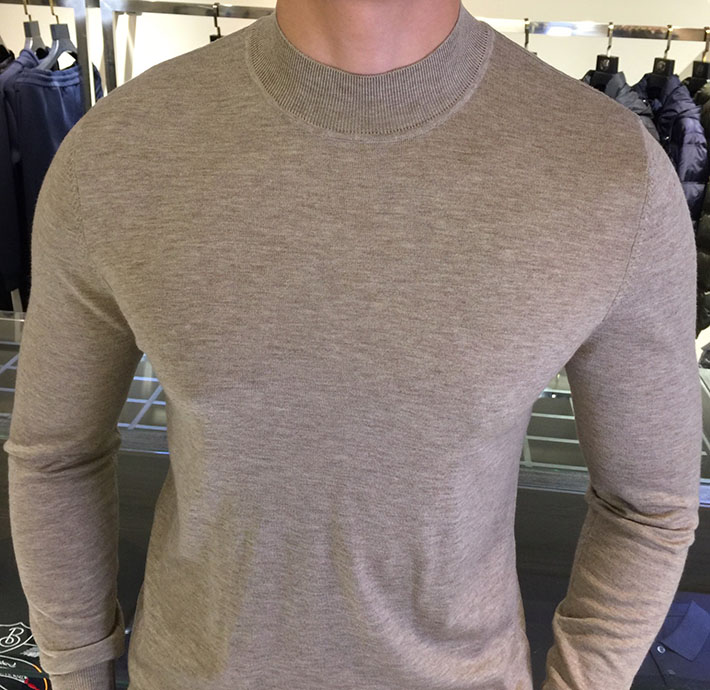 最高級ロロ・ピアーナスーパーコピー LoroPiana カシミヤハイゲージモックネックニット グレー 2525183 メンズセーター おしゃれ ブランド - 画像 (7)