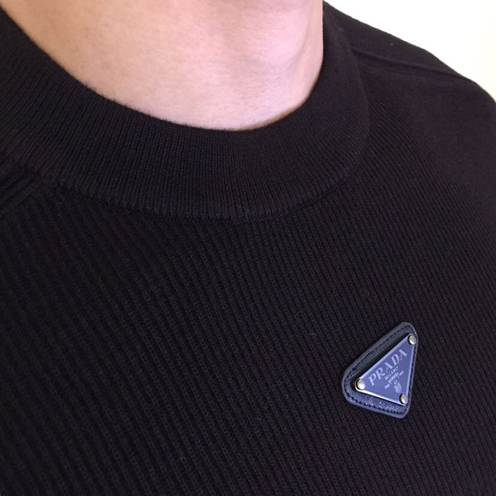 最高級プラダスーパーコピー PRADA エクストラファインウールクルーネックセーター上質ニット ブラウン 2525188 質のいいニットブランド メンズ - 画像 (4)