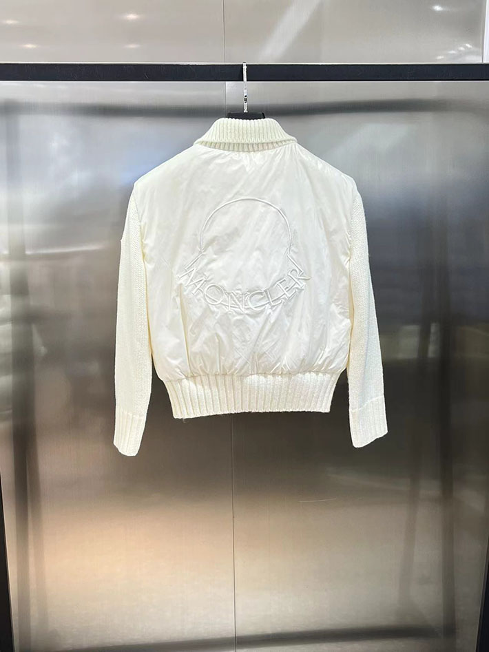 最高級モンクレールスーパーコピー Moncler ニット ウォーム ダウンジャケット クラシックジャケット ホワイト 2525198 レディース モンクレール ダウン - 画像 (6)