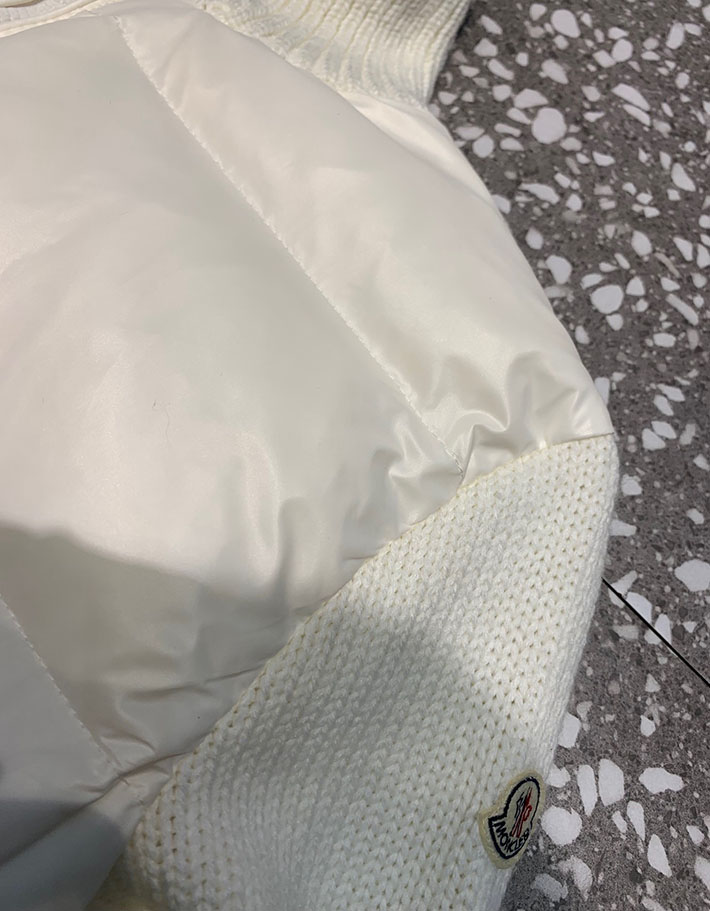 最高級モンクレールスーパーコピー Moncler ニット ウォーム ダウンジャケット クラシックジャケット ホワイト 2525198 レディース モンクレール ダウン - 画像 (2)