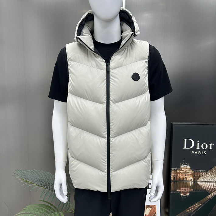 最高級モンクレールスーパーコピー Moncler GILET TRAPUNTATURA DIAGONALEダウンベスト ホワイト 2525223 ダウンベスト メンズ おしゃれ - 画像 (13)