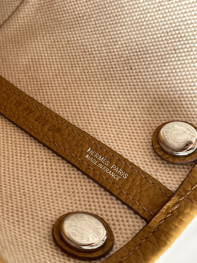 エルメス トートバッグ 革 HERMES ネオ・ガーデン 23 ゴールド ネゴンダ/トワルアッシュ シルバー金具 2526242 トートバッグ レディース 人気 40代 - 画像 (4)