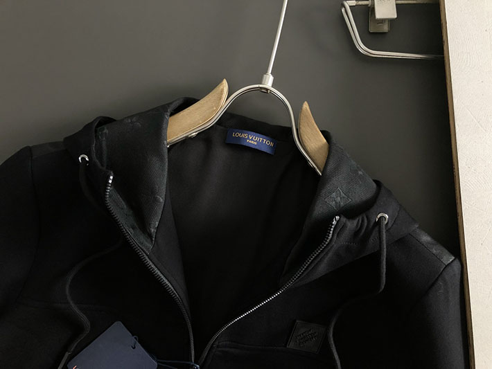 最高級ルイヴィトンスーパーコピー Vuitton ノーカラージャケット 衣料品 アウター ブラック 2525266 ヴィトン ジャケット メンズ - 画像 (7)