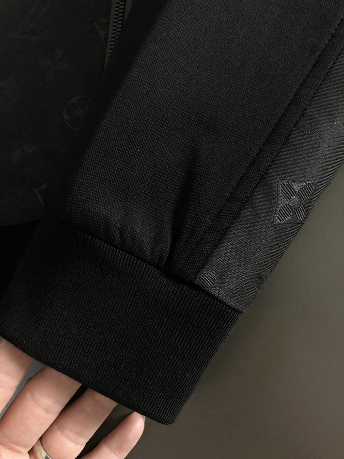 最高級ルイヴィトンスーパーコピー Vuitton ノーカラージャケット 衣料品 アウター ブラック 2525266 ヴィトン ジャケット メンズ - 画像 (2)