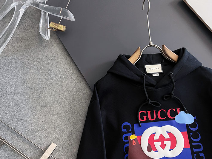 グッチ直営アウトレット店 GUCCI インターロッキングG コットンジャージー スウェットシャツ ブラック 2525317 グッチ スウェットシャツ - 画像 (9)