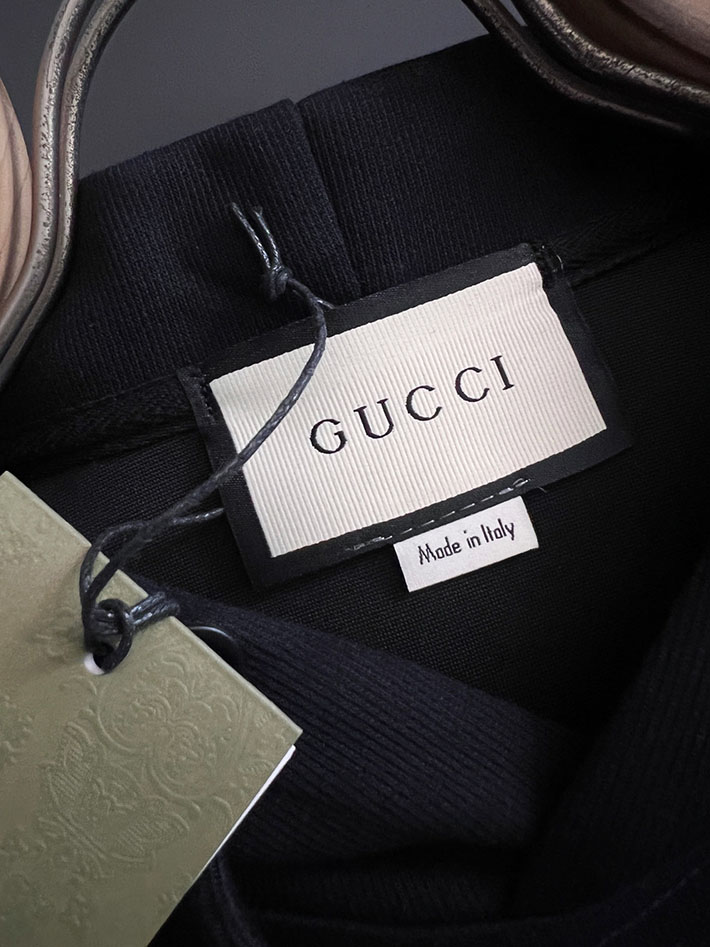 グッチ直営アウトレット店 GUCCI インターロッキングG コットンジャージー スウェットシャツ ブラック 2525317 グッチ スウェットシャツ - 画像 (7)