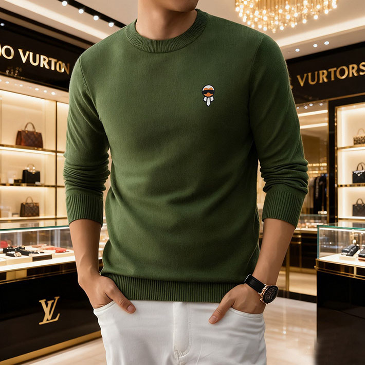 最高級フェンディスーパーコピー FENDI セーター メンズ ニット トップス 冬 暖かい ファッション 2525352 FENDI ロゴニット - 画像 (3)