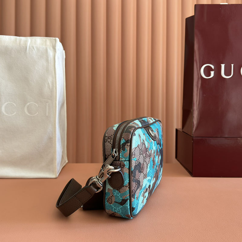 グッチ バッグ 人気 GUCCI GG スモール クロスボディバッグ ブルー&ライトブルー 839155 FAFHF 9759 グッチ クロス ボディ アウトレット - 画像 (8)