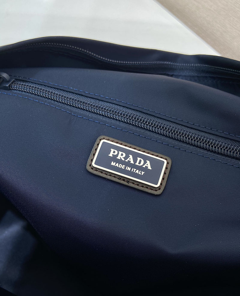 プラダ バッグ メンズ 新作 PRADA スピードロック Re-Nylon レザー ショルダーバッグ ブルー 2VH201 プラダ バッグ ナイロン - 画像 (2)
