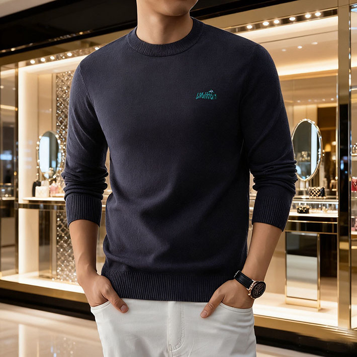 最高級ルイヴィトンスーパーコピー Vuitton セーター メンズ ニット トップス 冬 暖かい ファッション 2525357 ヴィトン ニット メンズ - 画像 (8)