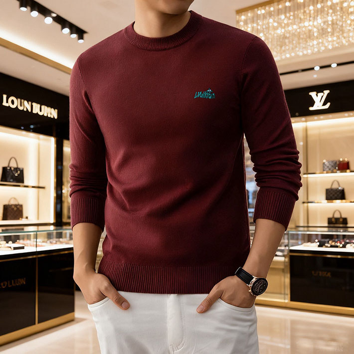 最高級ルイヴィトンスーパーコピー Vuitton セーター メンズ ニット トップス 冬 暖かい ファッション 2525357 ヴィトン ニット メンズ - 画像 (3)