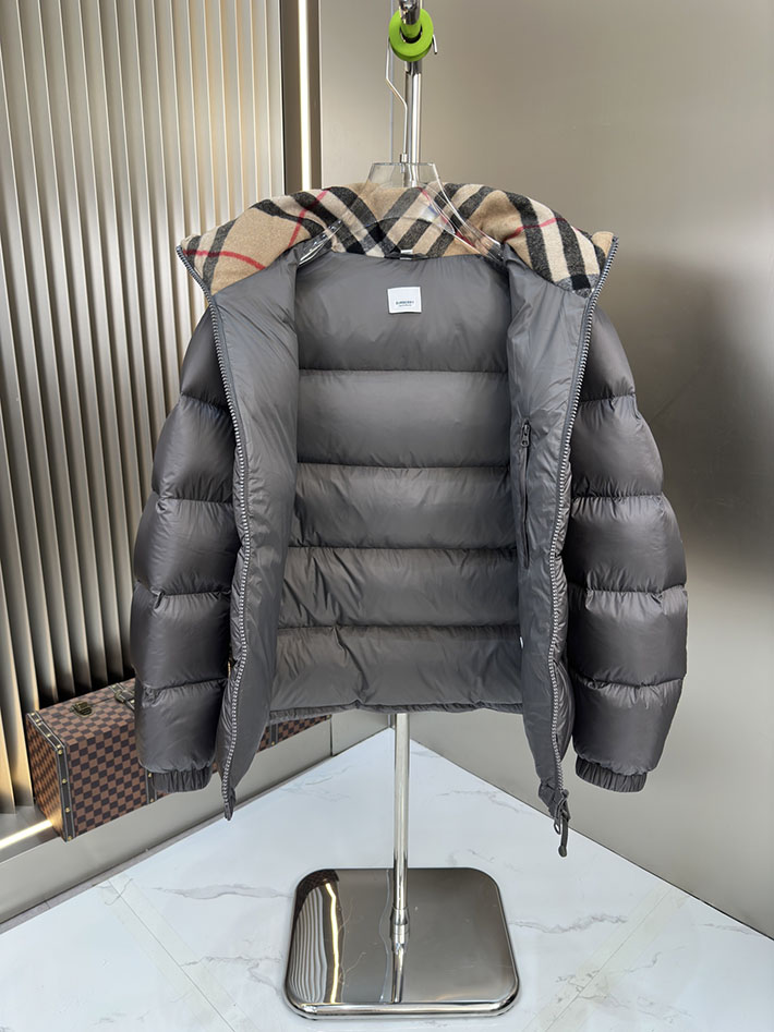 最高級バーバリースーパーコピー BURBERRY カシミア アンブルサイド ダウンジャケット グレー 2525397 バーバリー ジャケット コーデ - 画像 (4)