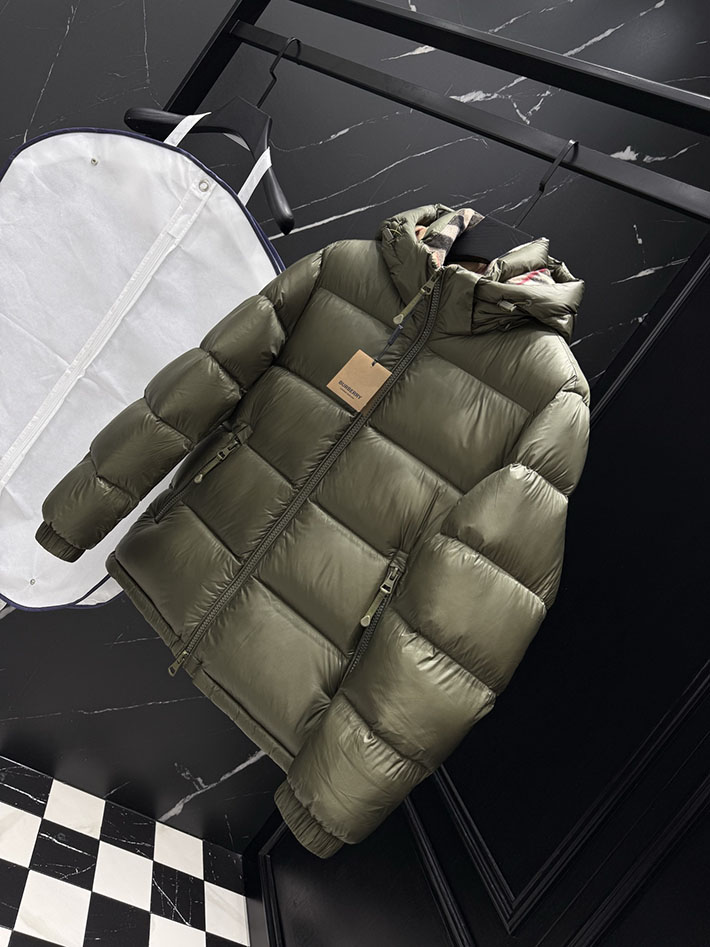 最高級バーバリースーパーコピー BURBERRY リバーシブル チェック フーデッド ダウンジャケット カーキ 2525408 バーバリー アウトレット どれくらい 安い - 画像 (8)