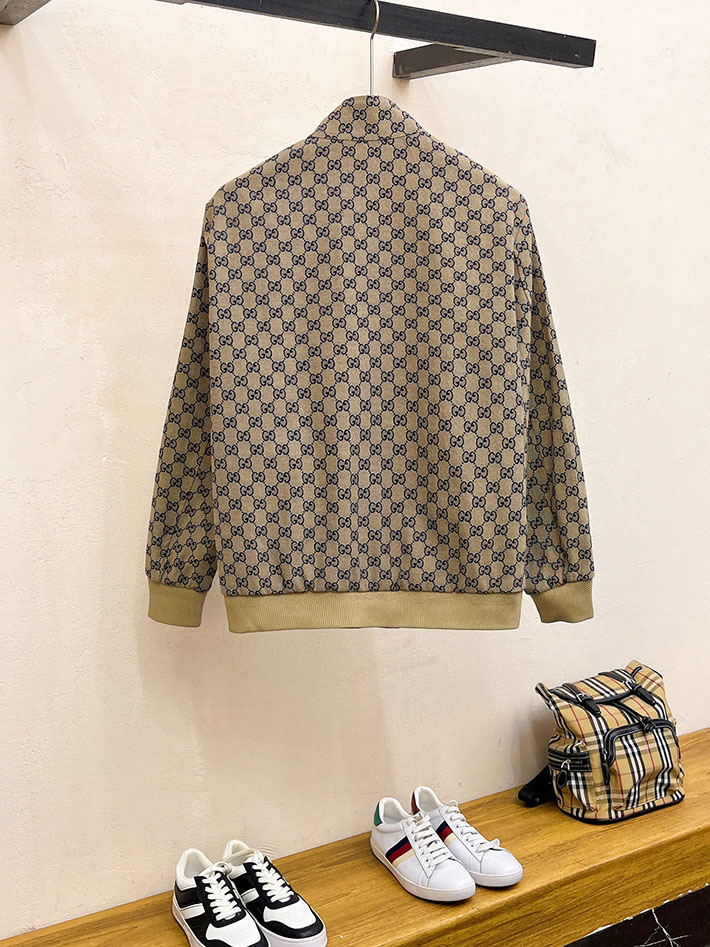 グッチ 服 アウトレット GUCCI GG柄 リバーシブル ジップアップ ブルゾン ジャケット ベージュ 2525655 ジャケット メンズ おしゃれ - 画像 (2)
