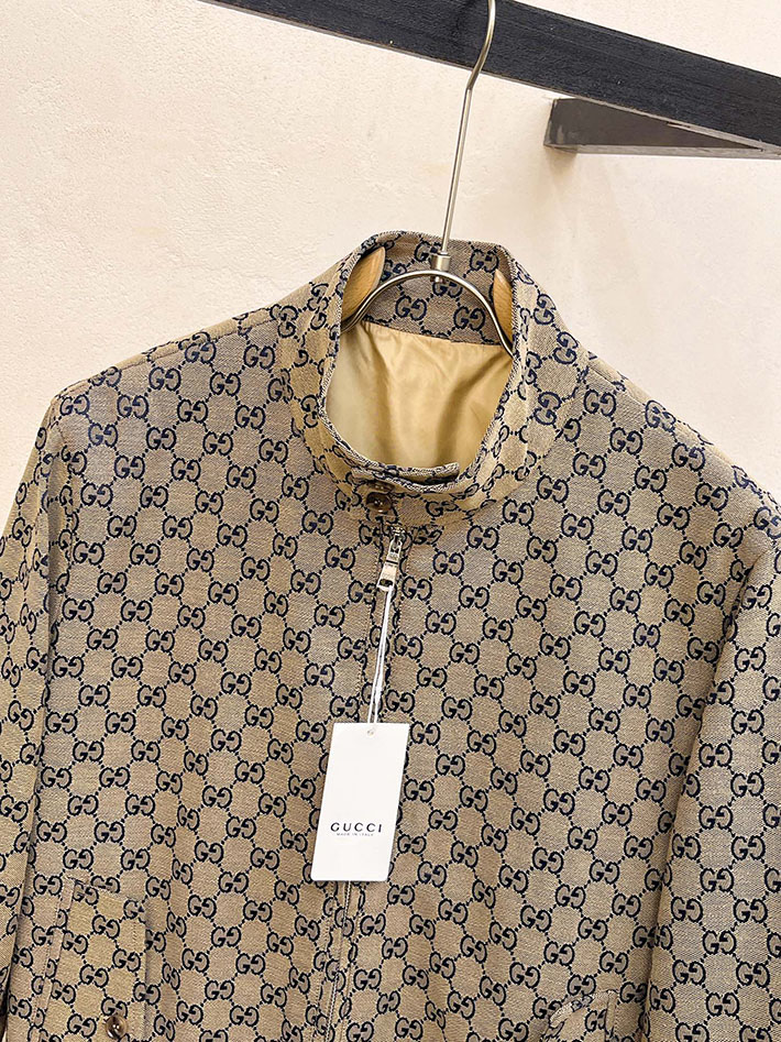 グッチ 服 アウトレット GUCCI GG柄 リバーシブル ジップアップ ブルゾン ジャケット ベージュ 2525655 ジャケット メンズ おしゃれ - 画像 (10)