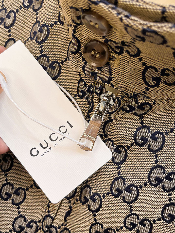 グッチ 服 アウトレット GUCCI GG柄 リバーシブル ジップアップ ブルゾン ジャケット ベージュ 2525655 ジャケット メンズ おしゃれ - 画像 (9)