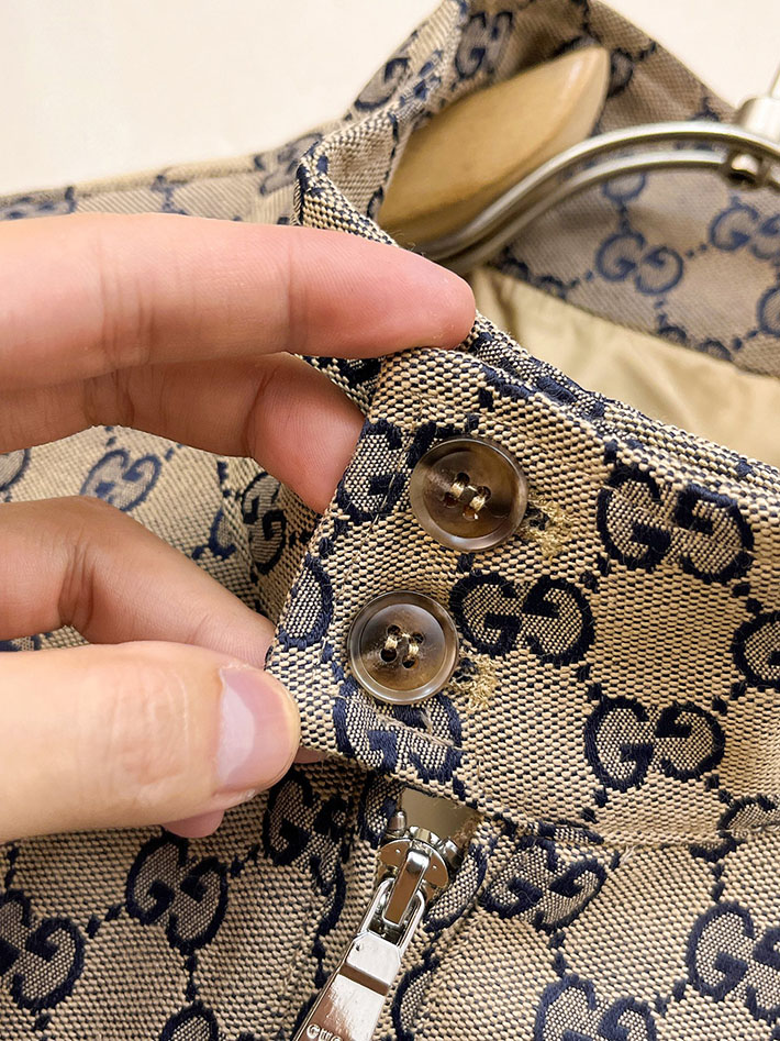 グッチ 服 アウトレット GUCCI GG柄 リバーシブル ジップアップ ブルゾン ジャケット ベージュ 2525655 ジャケット メンズ おしゃれ - 画像 (4)