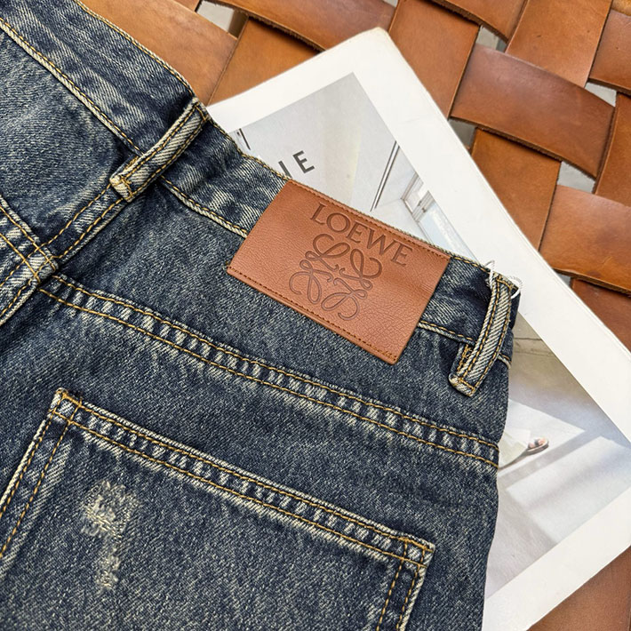 最高級ロエベスーパーコピー LOEWE アナグラム ポケット テーパード ジーンズ デニムパンツ ブルー 2525696 ロエベ デニム メンズ - 画像 (2)