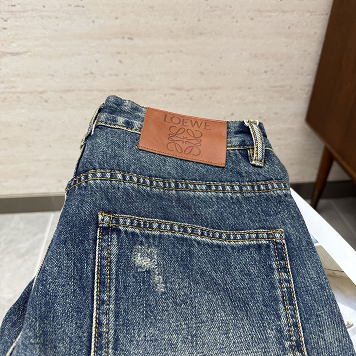 最高級ロエベスーパーコピー LOEWE アナグラム ポケット テーパード ジーンズ デニムパンツ ブルー 2525696 ロエベ デニム メンズ - 画像 (9)