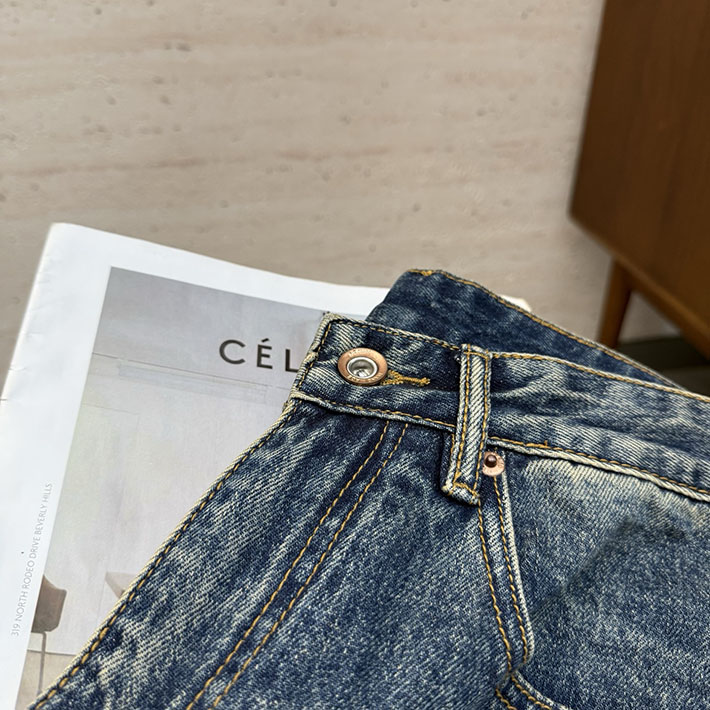 最高級ロエベスーパーコピー LOEWE アナグラム ポケット テーパード ジーンズ デニムパンツ ブルー 2525696 ロエベ デニム メンズ - 画像 (8)