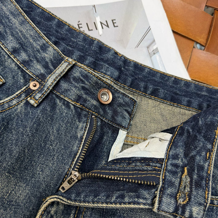 最高級ロエベスーパーコピー LOEWE アナグラム ポケット テーパード ジーンズ デニムパンツ ブルー 2525696 ロエベ デニム メンズ - 画像 (6)