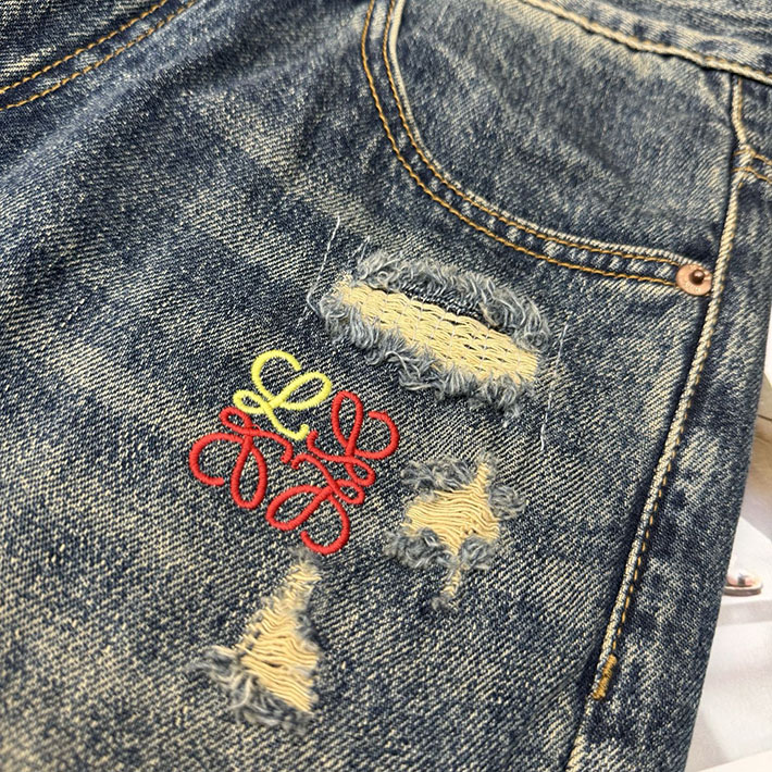 最高級ロエベスーパーコピー LOEWE アナグラム ポケット テーパード ジーンズ デニムパンツ ブルー 2525696 ロエベ デニム メンズ - 画像 (5)