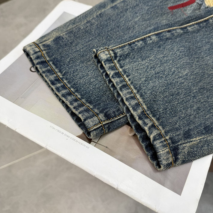 最高級ロエベスーパーコピー LOEWE アナグラム ポケット テーパード ジーンズ デニムパンツ ブルー 2525696 ロエベ デニム メンズ - 画像 (3)