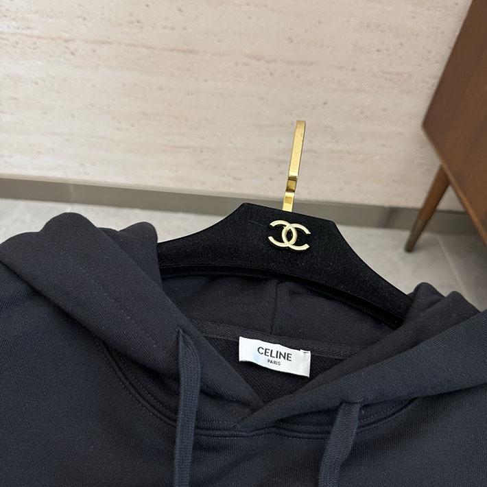 最高級セリーヌスーパーコピー Loose Hoodie ルーズフーディ プルオーバー プリントスウェット ブラック 2525710 セリーヌ パーカー メンズ - 画像 (9)